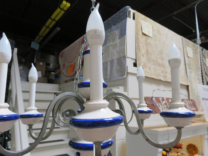 Blue and White Porcelain Chandelier