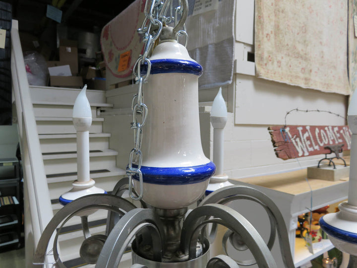 Blue and White Porcelain Chandelier