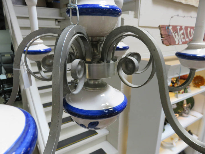 Blue and White Porcelain Chandelier