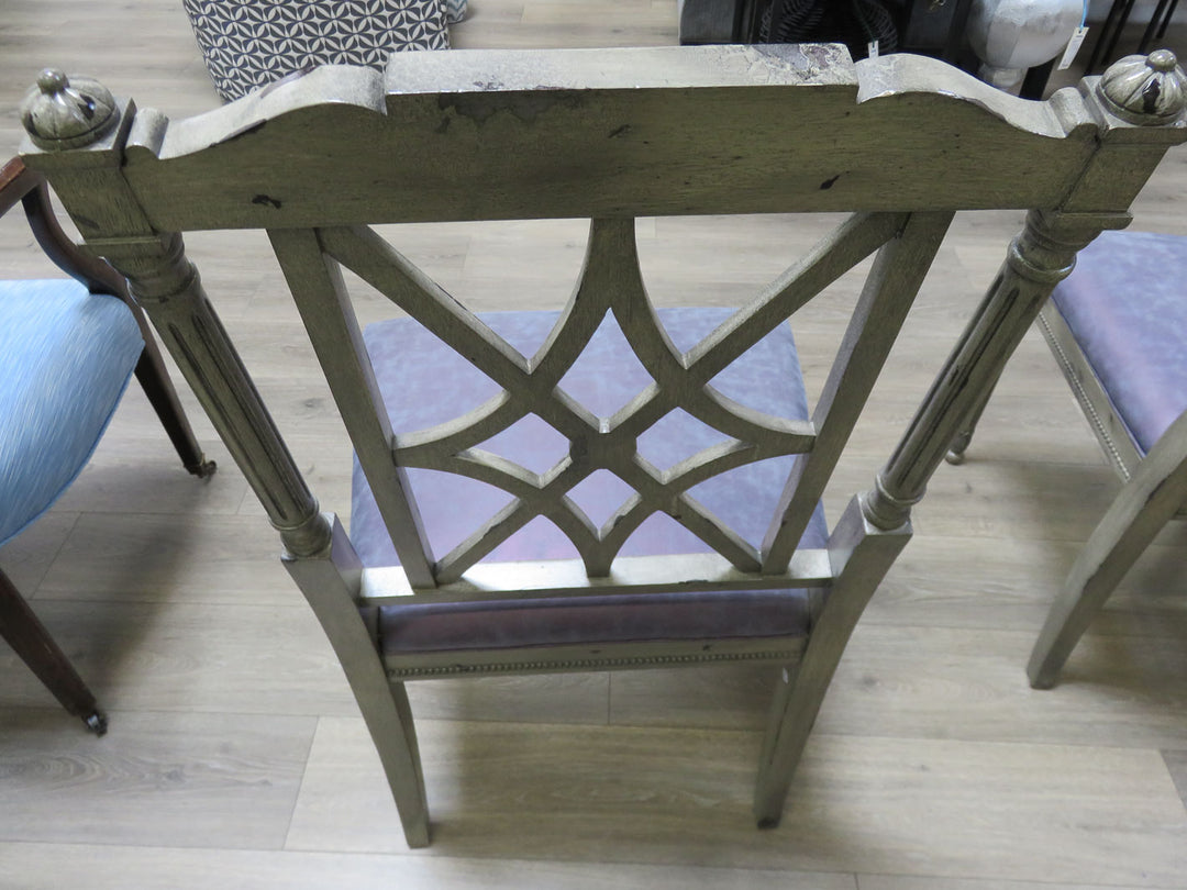 Four Hickory Fretback Dining Chairs