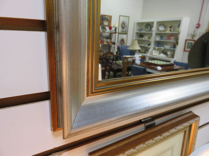 Silver and Gold Trimmed Mirror