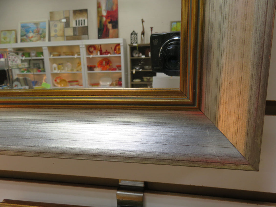 Silver and Gold Trimmed Mirror