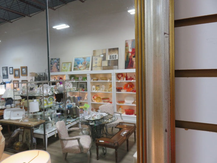 Silver and Gold Trimmed Mirror