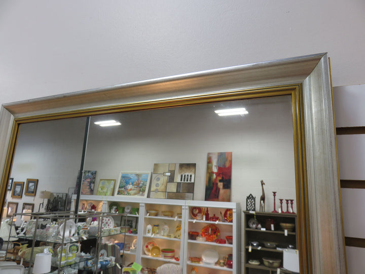 Silver and Gold Trimmed Mirror