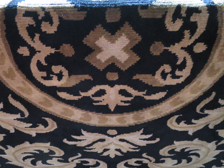 Black, Beige and Burgundy Area Rug