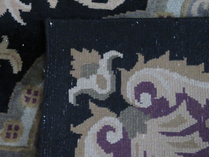 Black, Beige and Burgundy Area Rug