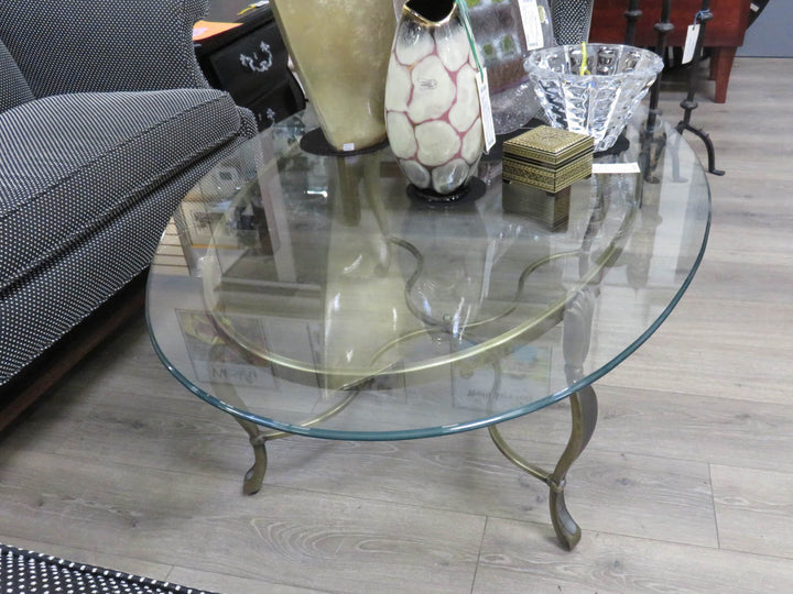 Brass & Glass Coffee Table