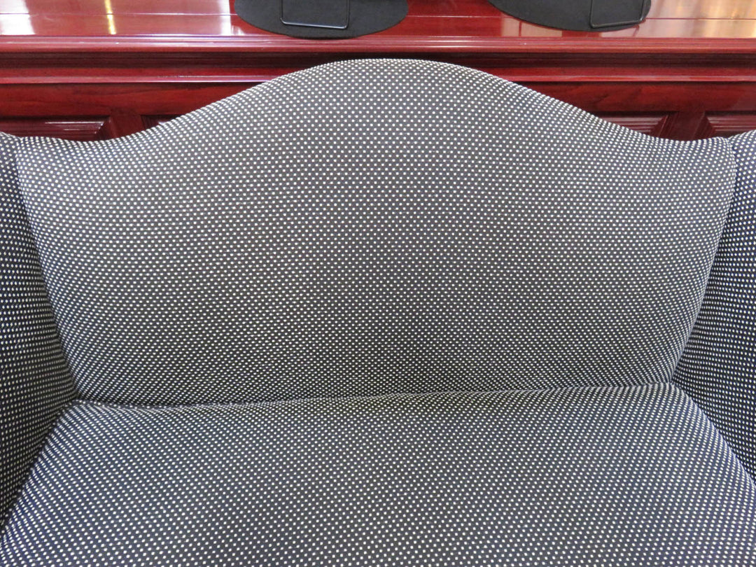 Black & White Camelback Love Seat