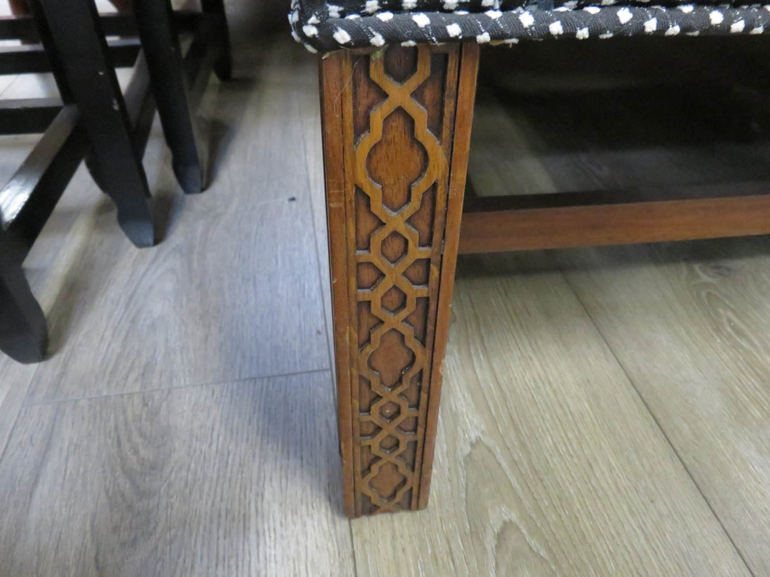 Black & White Camelback Love Seat