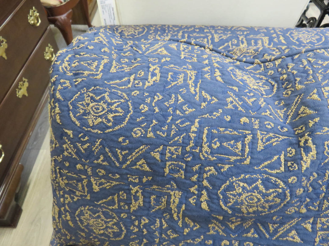 Navy Custom Upholstered Sofa