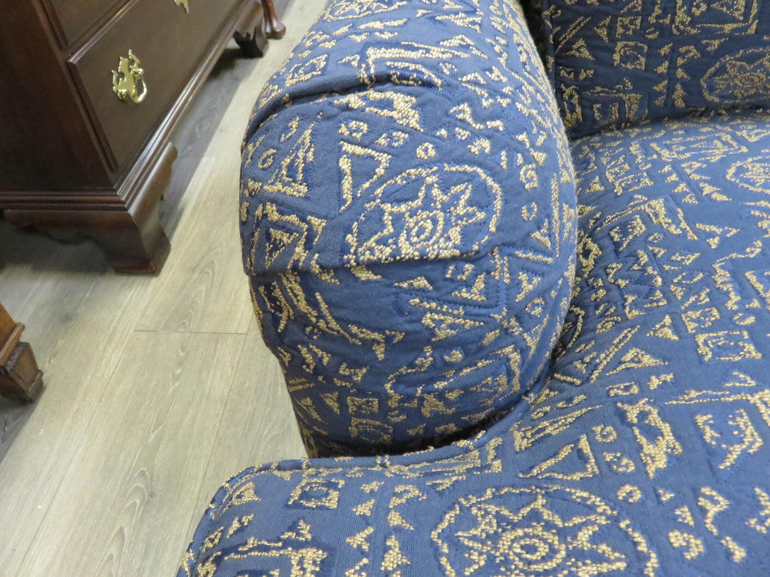 Navy Custom Upholstered Sofa