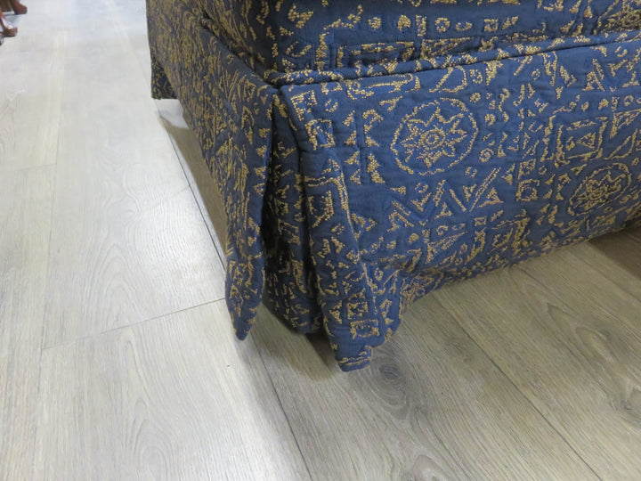 Navy Custom Upholstered Sofa