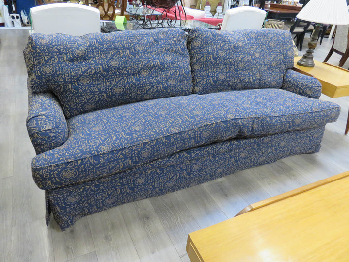 Navy Custom Upholstered Sofa