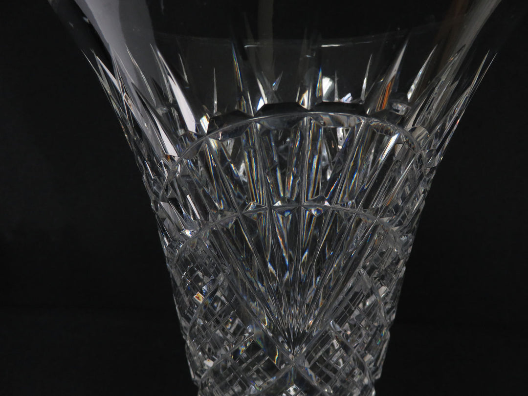 Flared Cut Crystal Vase