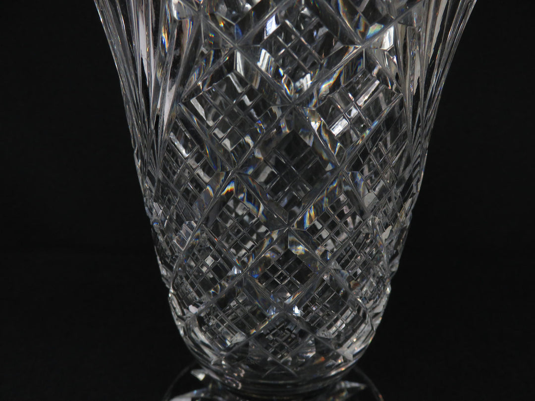 Flared Cut Crystal Vase