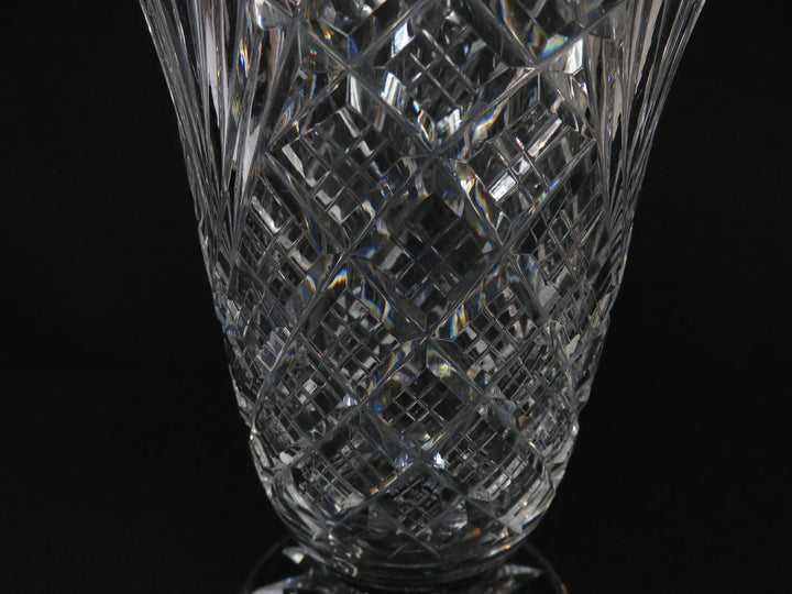 Flared Cut Crystal Vase