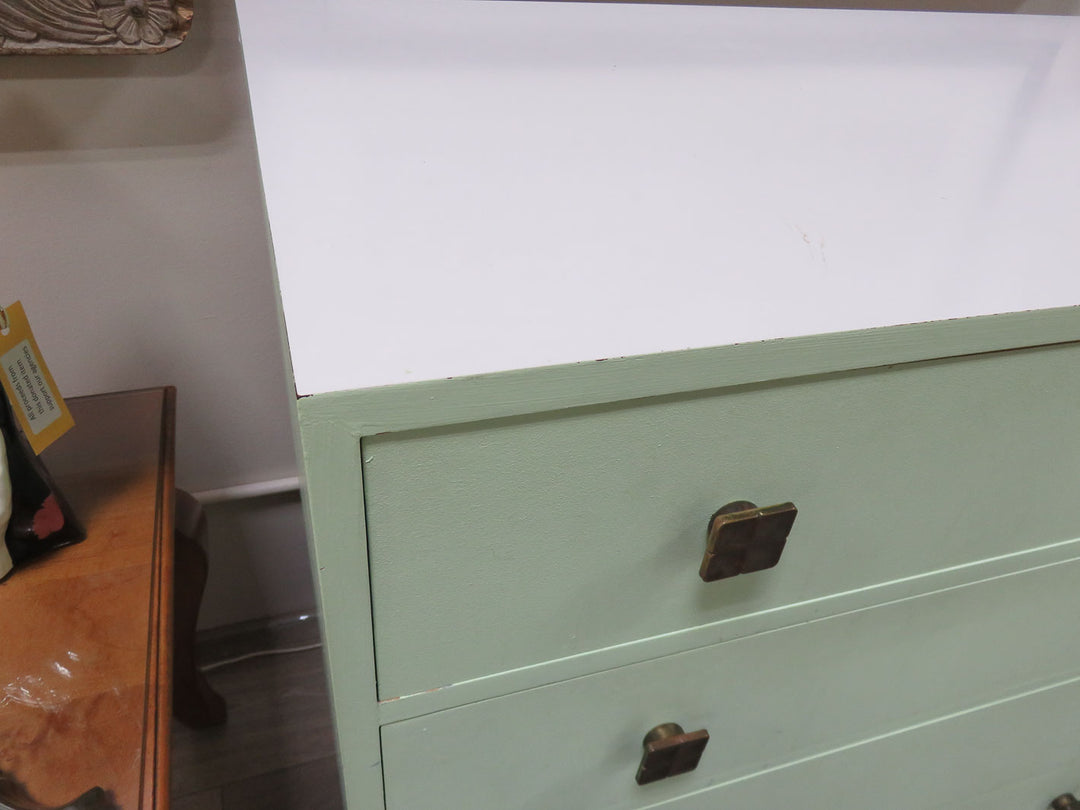 Craftsman Green & White Dresser