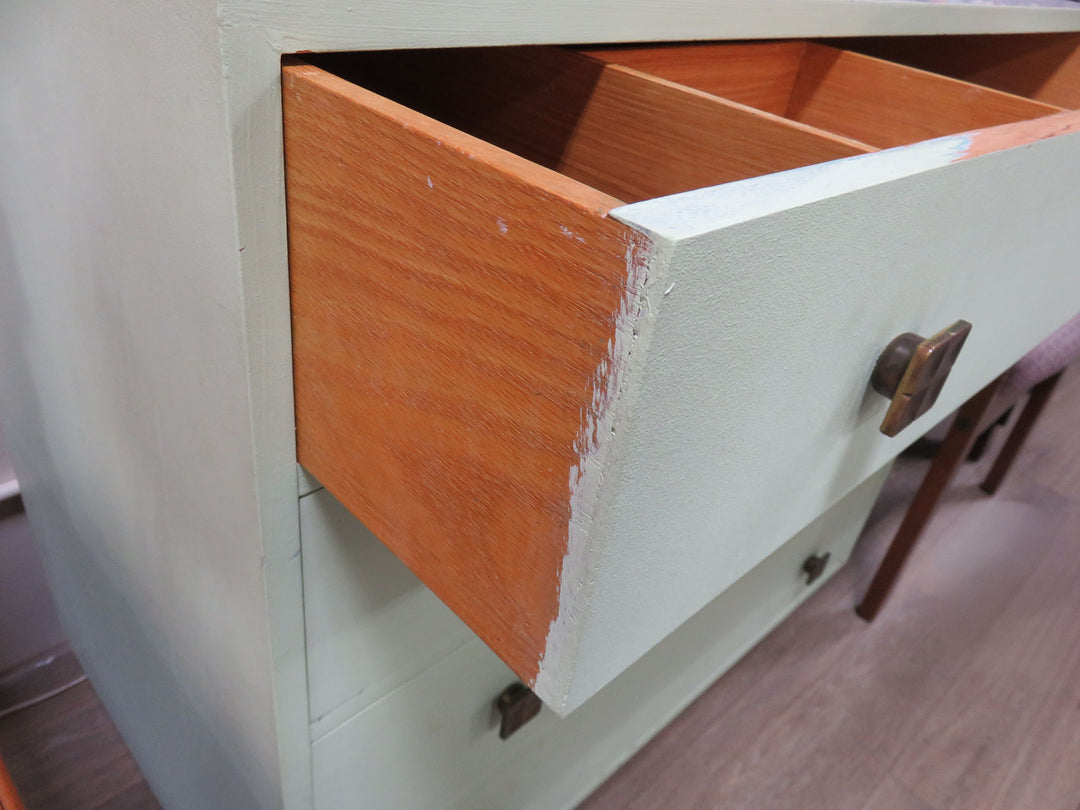 Craftsman Green & White Dresser