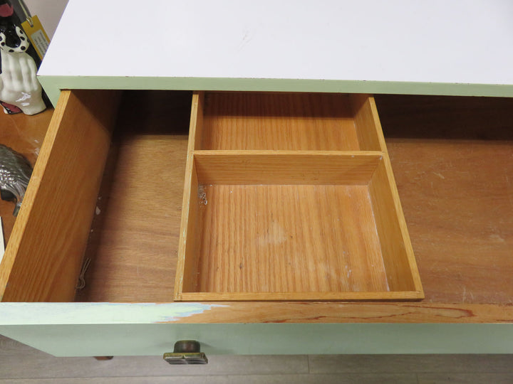 Craftsman Green & White Dresser