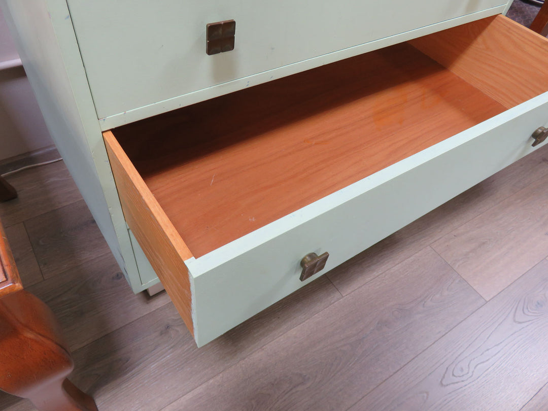 Craftsman Green & White Dresser