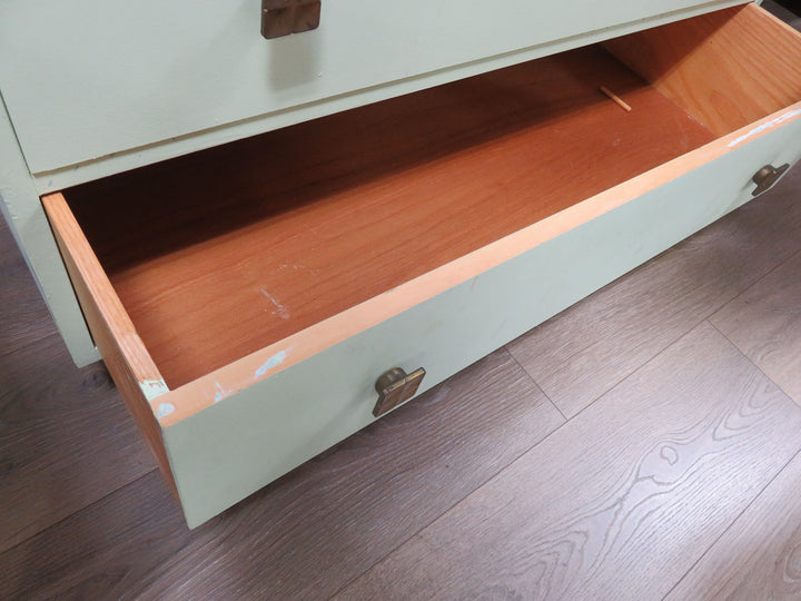 Craftsman Green & White Dresser