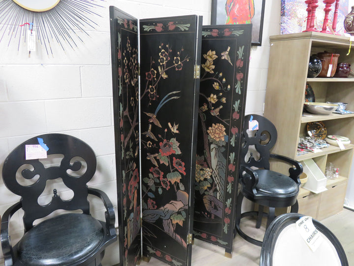 Four Panel Painted Screen