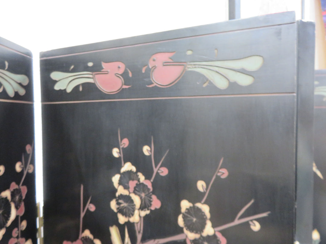 Four Panel Painted Screen