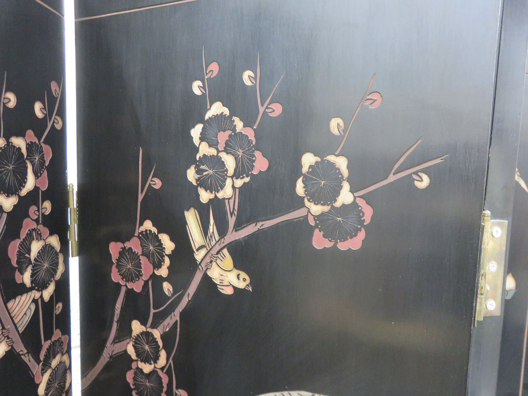 Four Panel Painted Screen