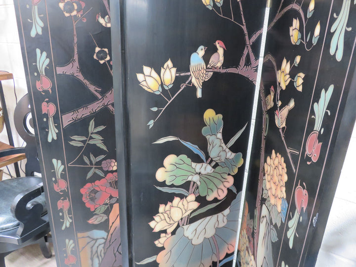 Four Panel Painted Screen