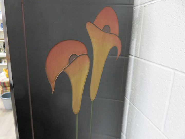 Four Panel Painted Screen