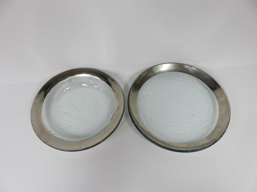 Silver Rimmed  Plates