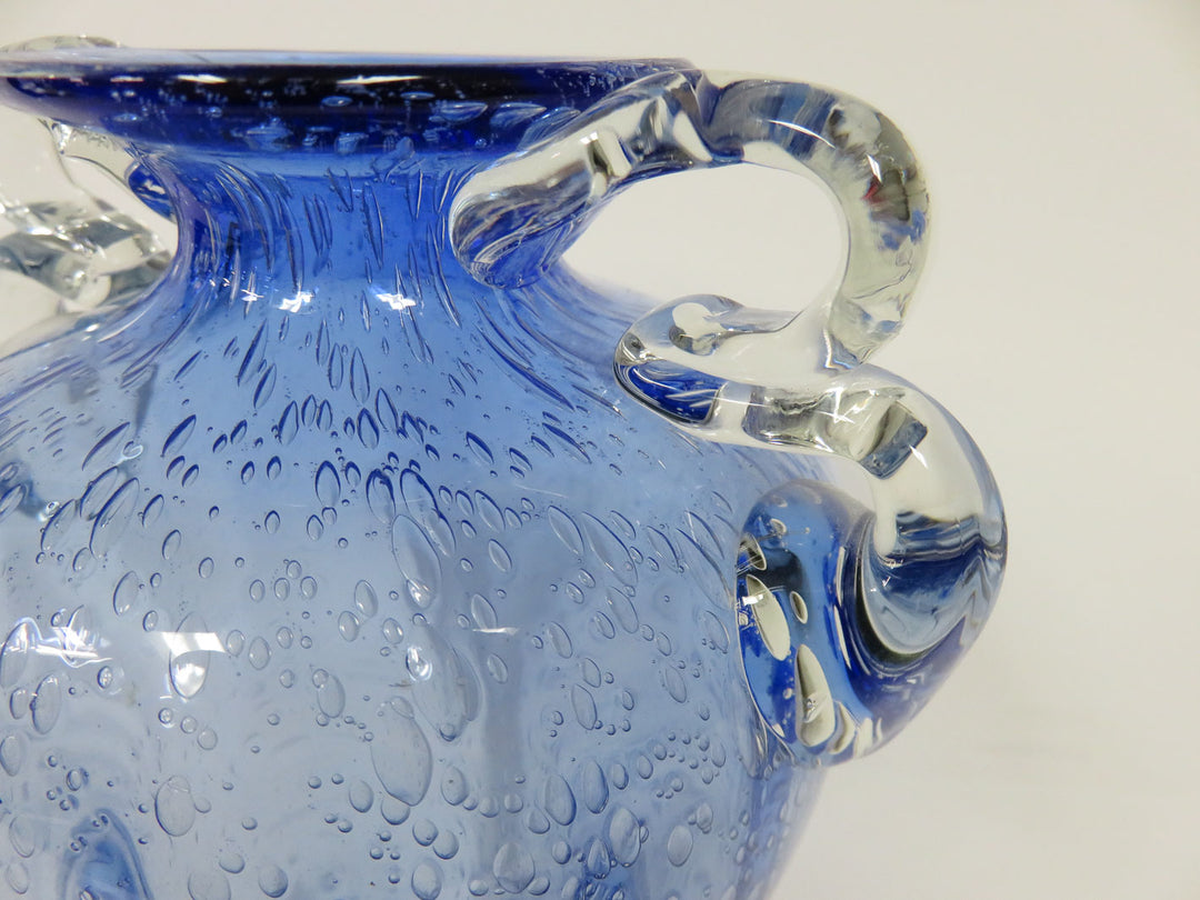 Handblown Blue Glass Vase