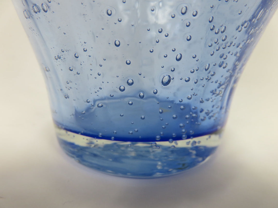 Handblown Blue Glass Vase