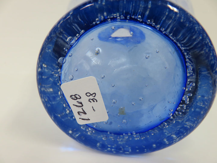Handblown Blue Glass Vase