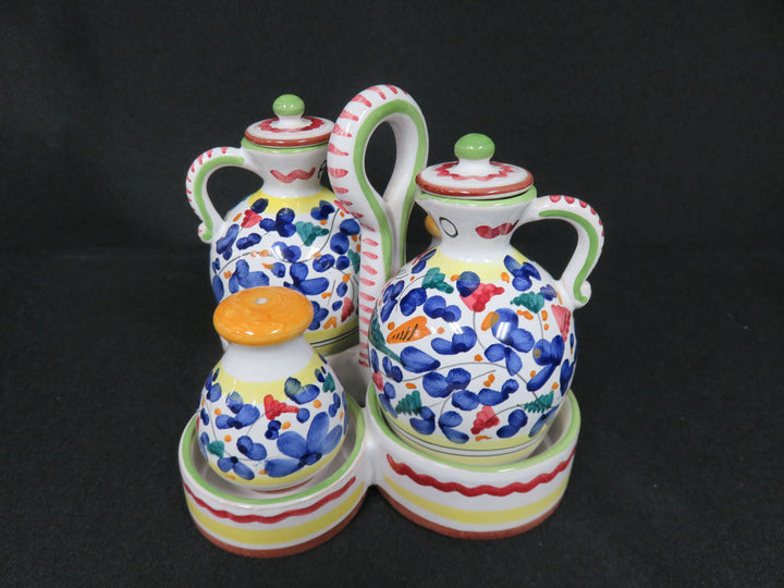 Deruta Condiment Caddy Set
