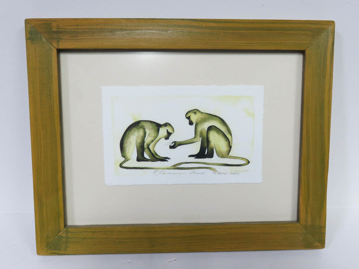 Green Vervet Monkeys Print