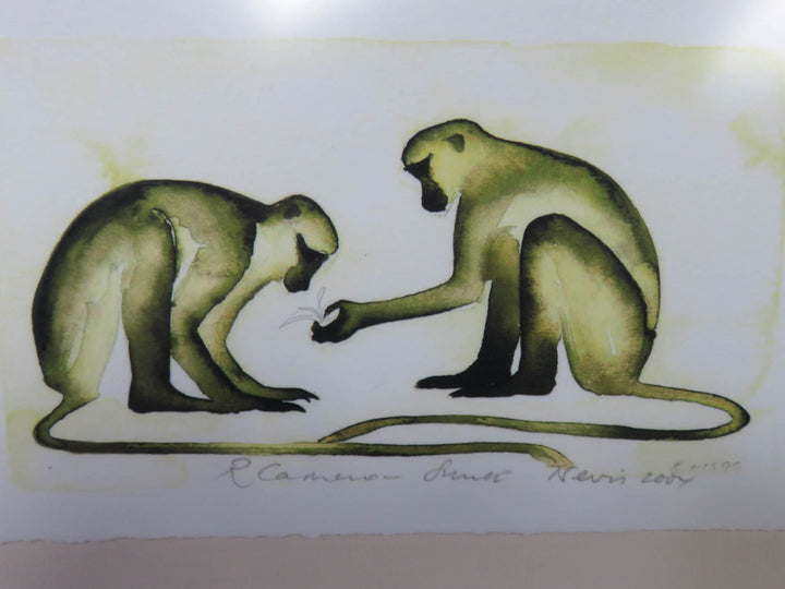 Green Vervet Monkeys Print