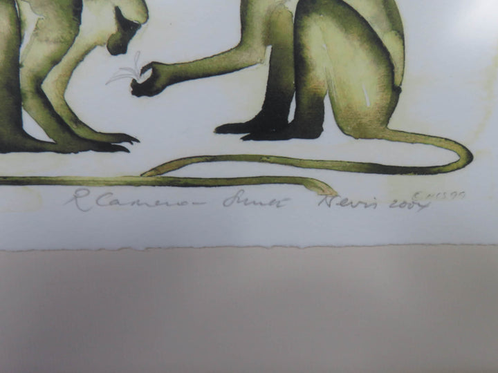 Green Vervet Monkeys Print