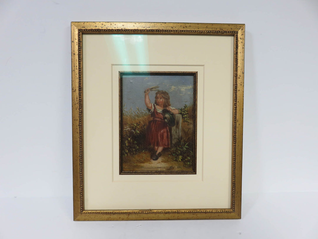 Girl in Wheatfield Original Painting