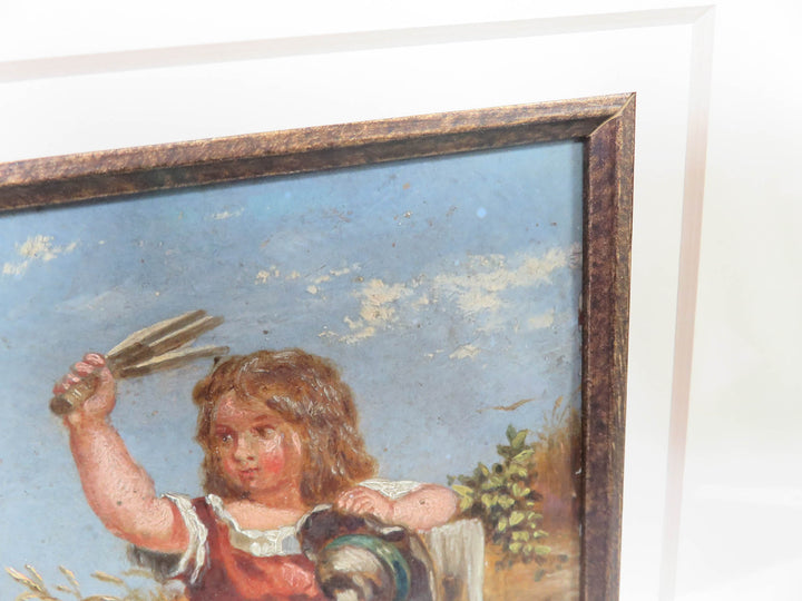 Girl in Wheatfield Original Painting