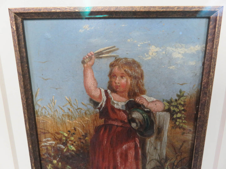 Girl in Wheatfield Original Painting