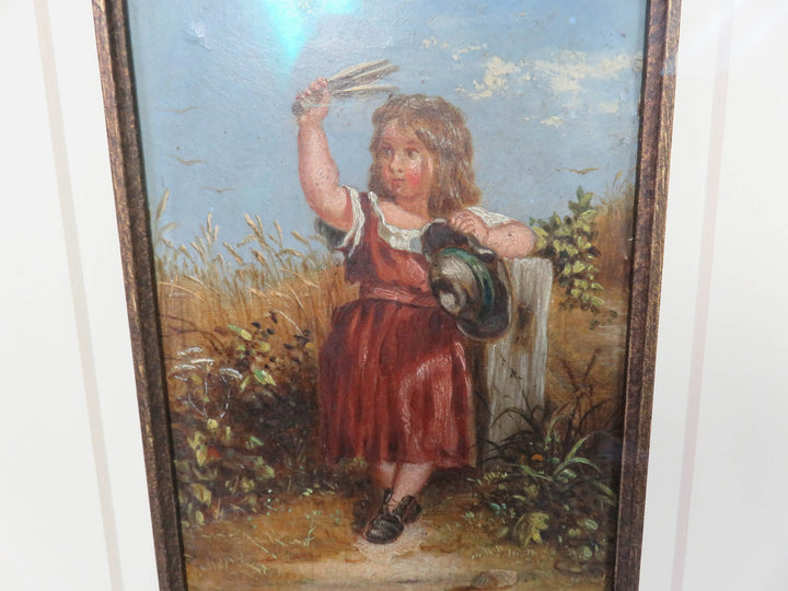 Girl in Wheatfield Original Painting