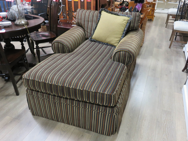Striped Silk Chaise