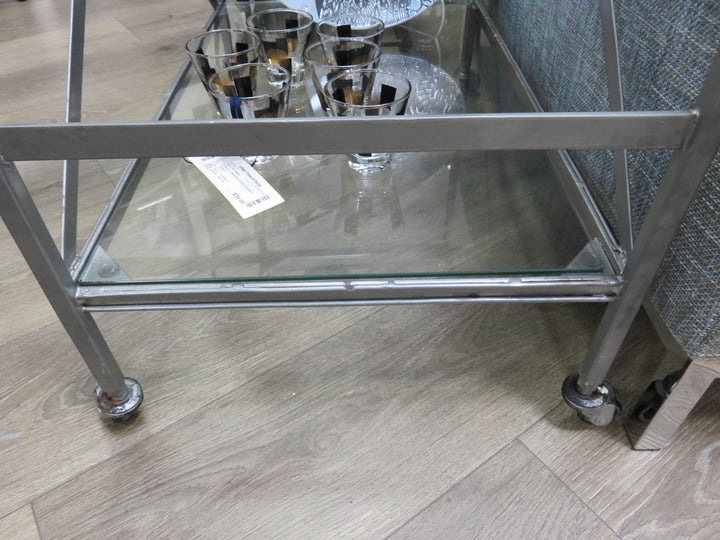 Metal & Glass Bar Cart