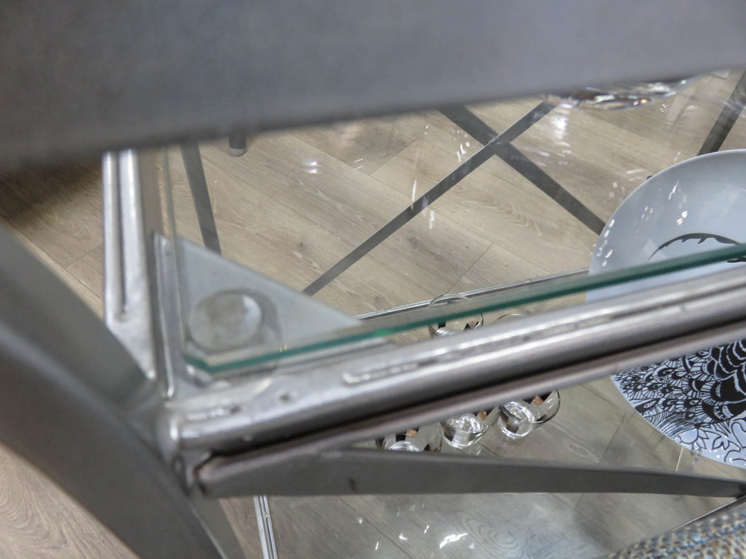 Metal & Glass Bar Cart