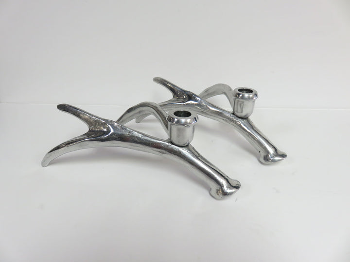 Metal Antler Candlesticks