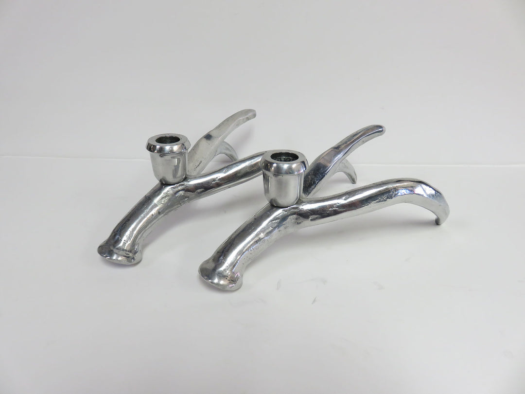 Metal Antler Candlesticks