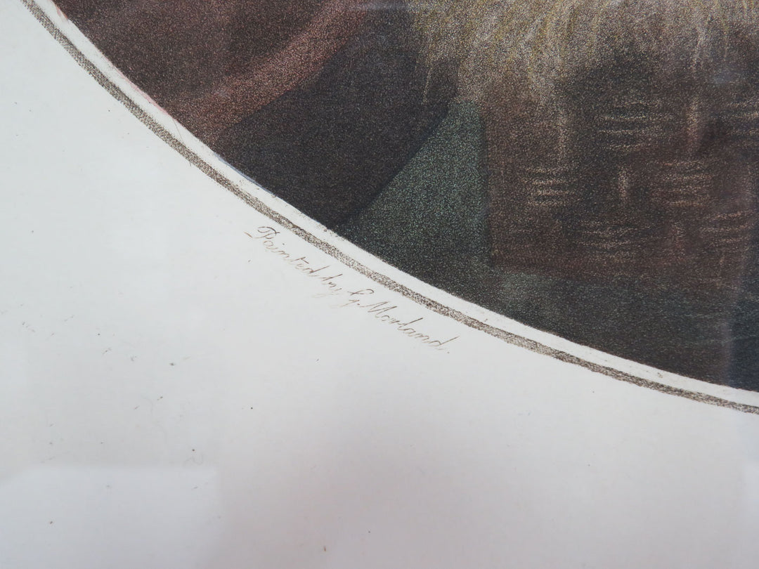 Engraving of St. James  Park Scene in Antique Frame