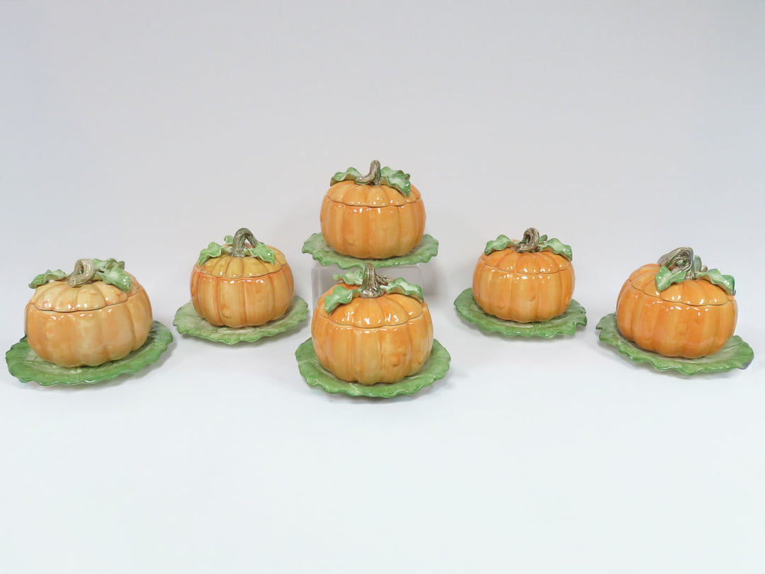 Vintage Fitz & Floyd Covered Soup Bowls