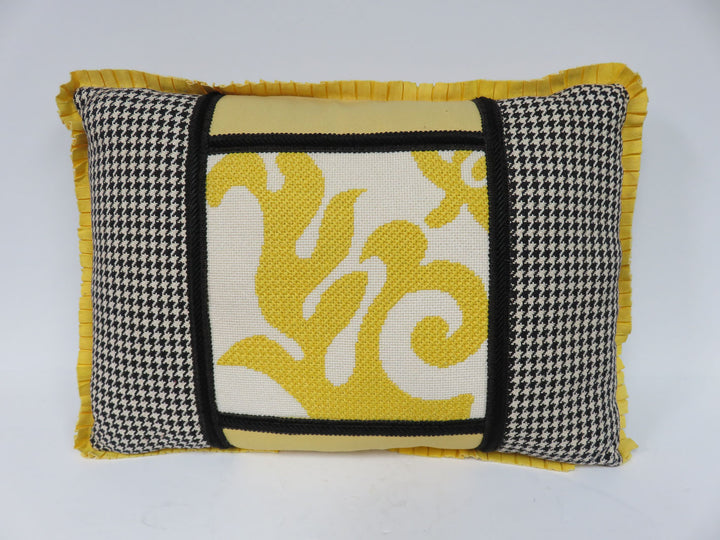 Contemporary Needlepoint Throw Pillow